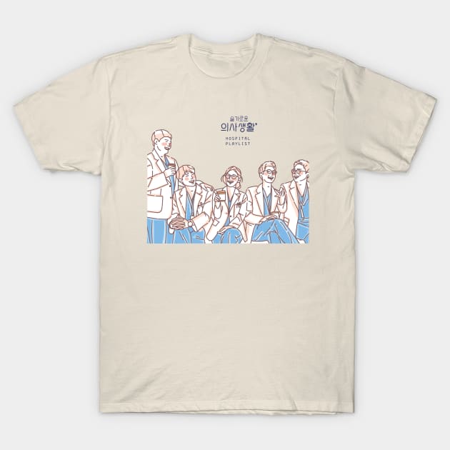 Hospital Playlist Kdrama T-Shirt by ArtByAzizah